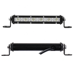 OVOVS one row accessories car slim lightbar 12v 18w led light bar 7 inch for ATV truck