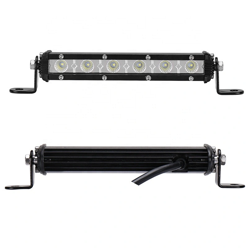 OVOVS one row accessories car slim lightbar 12v 18w led light bar 7 inch for ATV truck