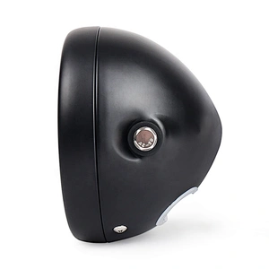 OVOVS 5.75 Inch Headlight Housing Aluminum Black Motorcycle 5.75