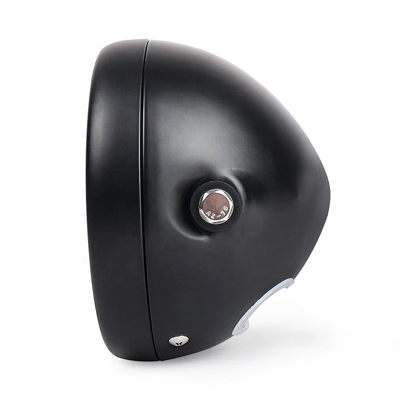 OVOVS 5.75 Inch Headlight Housing Aluminum Black Motorcycle 5.75