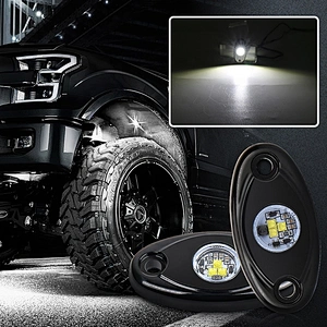 OVOVS Hot Sales White Led Rock Lights IP67 Waterproof  LED Rock Light for Truck Cars ATV