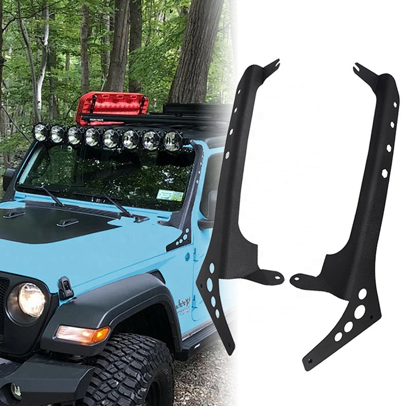 Newest JL 2018+ 52 inch Steel Upper Windshield Mounting Brackets Light Bar Brackets