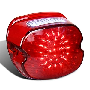 OVOVS Lay Down Type Led Tail Light Dyna Sportster Tail Light Stop Turn Light for Harley Motorcycle