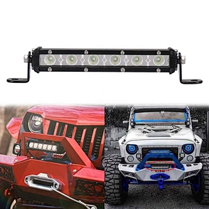 OVOVS one row accessories car slim lightbar 12v 18w led light bar 7 inch for ATV truck