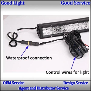 OVOVS Waterproof remote control wireless 288w 50 inch RGB led light bar for boat ,vehicle