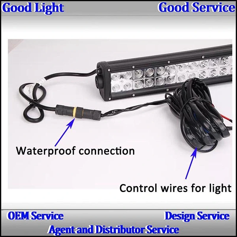 OVOVS Waterproof remote control wireless 288w 50 inch RGB led light bar for boat ,vehicle