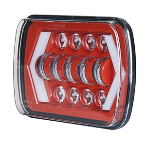 OVOVS Square Truck 5x7 7x6 7inch Rectangular Led Headlight with DRL Turn Signal Headlight