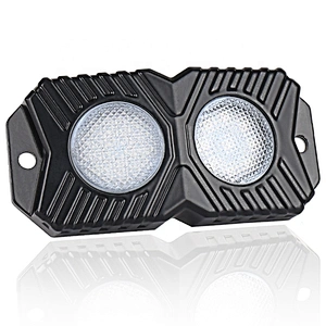OVOVS ATV UTV Trucks Rock Lights Double Row 18w Underglow Led Rock Light Blue