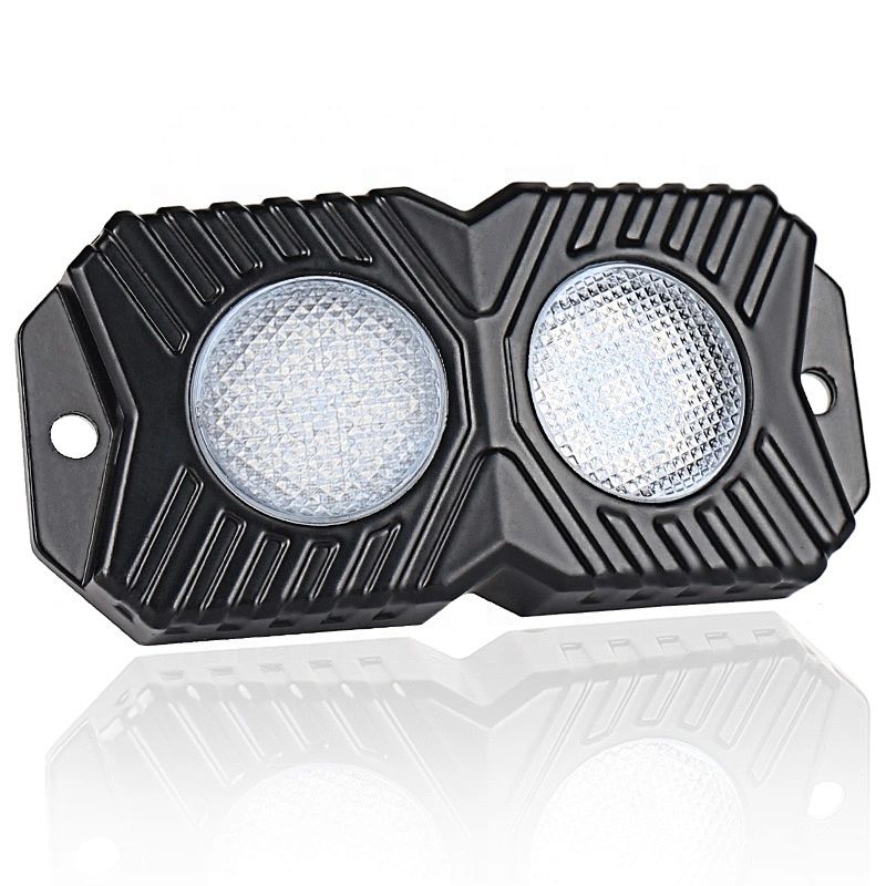 OVOVS ATV UTV Trucks Rock Lights Double Row 18w Underglow Led Rock Light Blue