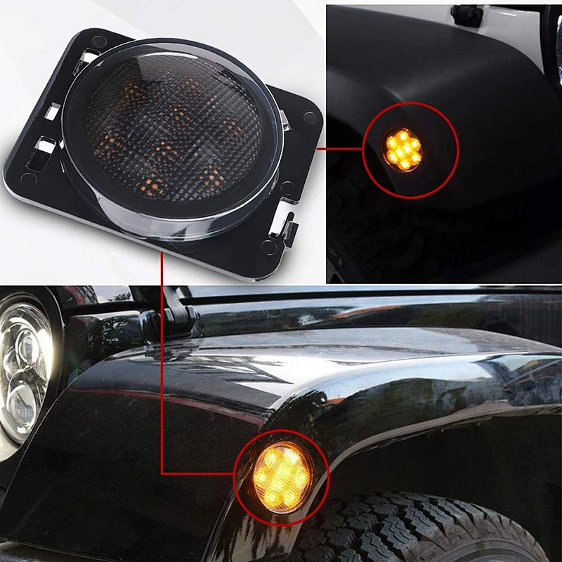 Buy one get one free OVOVS Led flat wheel 3W fender flare led trailer side marker light for trucks jeep jk