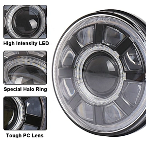 OVOVS 7 inch 60w led Headlight 12v 24v with Halo DRL Turn Signal 7