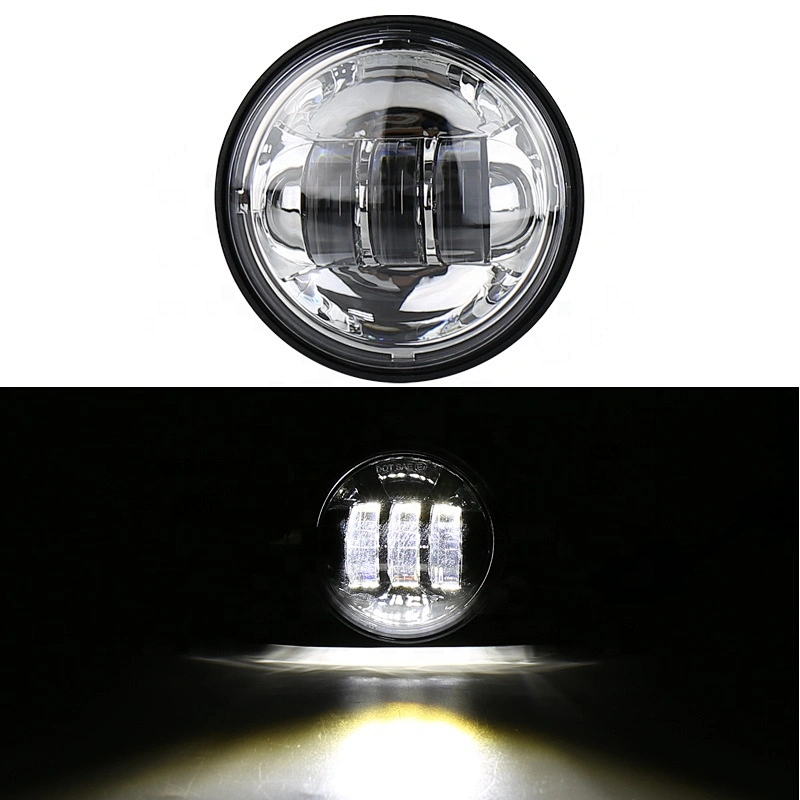 OVOVS chrome/black 12v 30w 4.5inch led fog lamp replacement for harley in auto lighting system