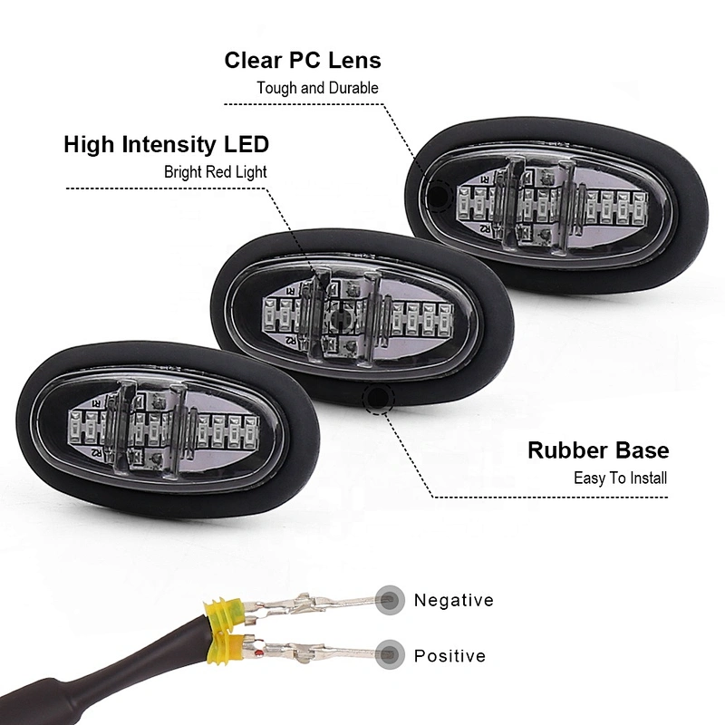 OVOVS Raptor Red Mini Light Install in Grille 12v Led Front Grille Light Kits for Ford