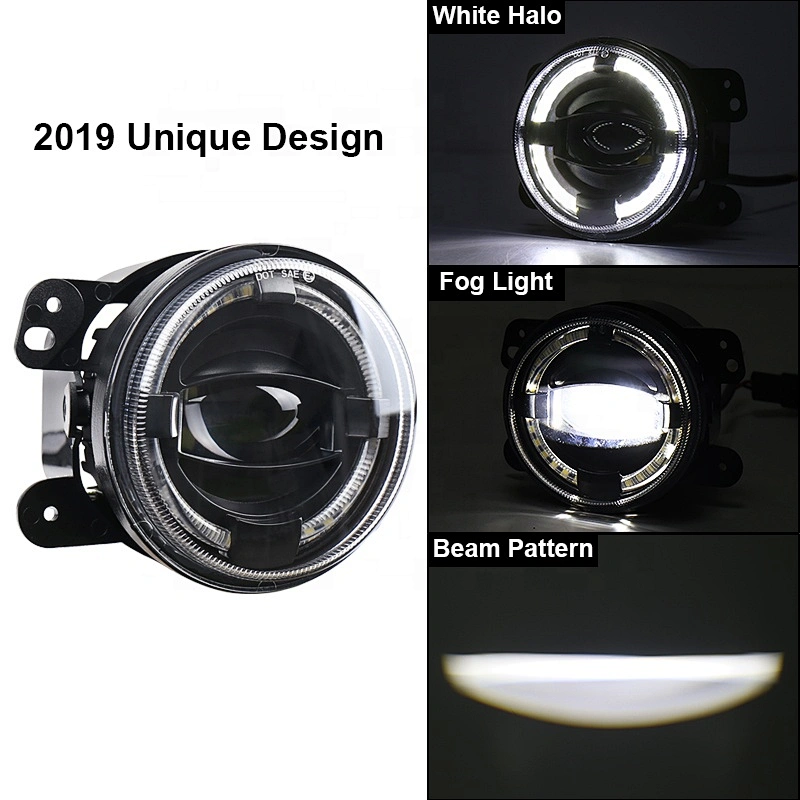 OVOVS New 4Inch LED Fog Light with White DRL 4