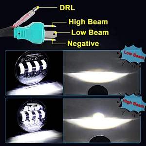 OVOVS 5 3/4 inch 66w led headlamp high low beam drl led motorcycle headlight 5.75