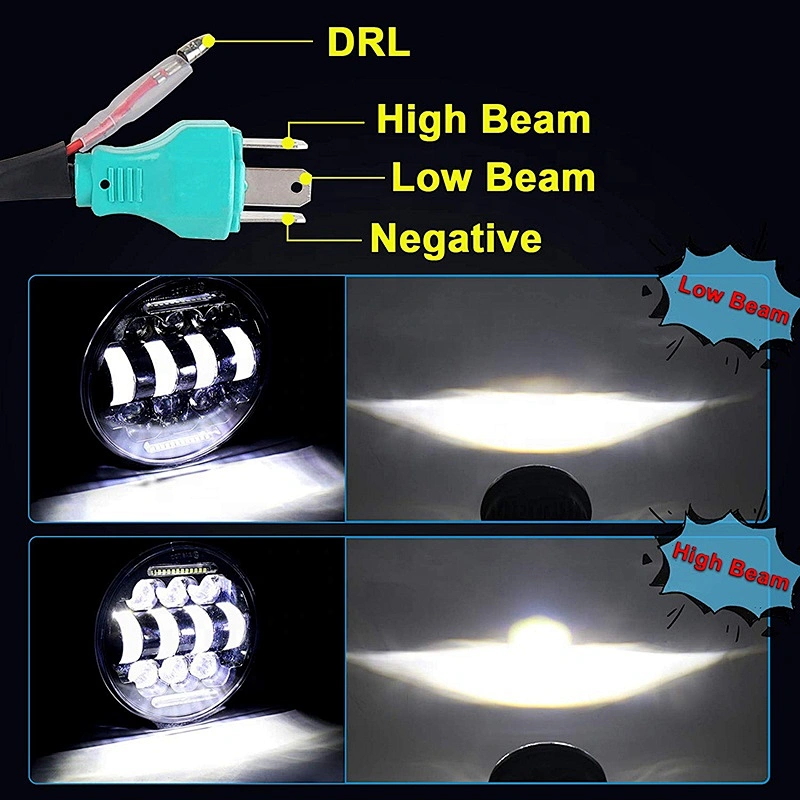 OVOVS 5 3/4 inch 66w led headlamp high low beam drl led motorcycle headlight 5.75
