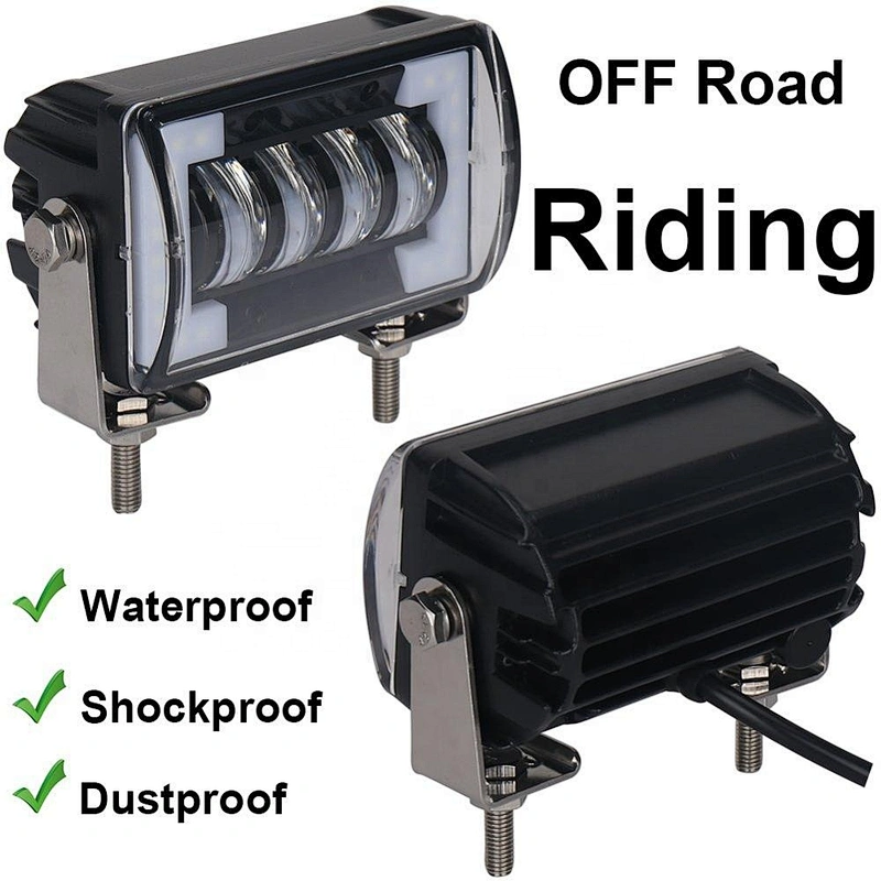 OVOVS 24w Led Work Light with DRL Function for Jeep Trucks Cars Led Auxiliary Driving Light