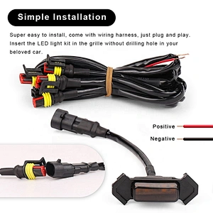 OVOVS Grille Led Amber Light Kit 4PCS Pack with Wiring Harness for Toyota Tacoma
