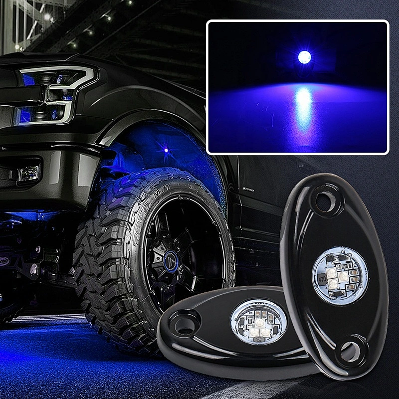 OVOVS 2Inch Led Underglow Lights Mini Trucks Lights Blue Led Rock Lights