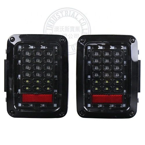 OVOVS Clear Lens LED Tail Light Rear Light with Turn Signal Running Brake Reverse for 2007-2017 JK JKU