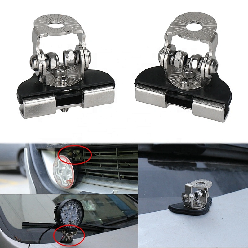 OVOVS Adjustable Universal Stainless Steel Hood Led Work Light brackets for Jeep SUV Trucks Without Drilling