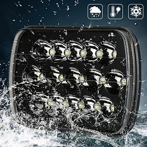 OVOVS Off Road 5X7'' black bezel square led headlight with high/low beam fits for Jeep Toyata Hummer