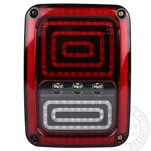 OVOVS Clear Lens Taillights Assembly Tail Lights with Turn Signal Reverse Rear TailLights for Jeep JK JKU