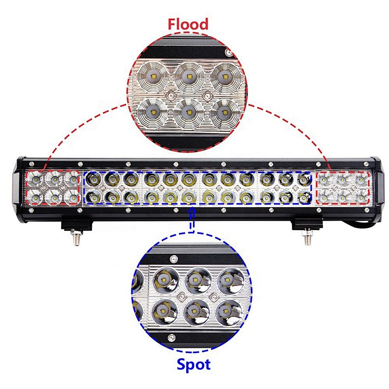 Auto parts factory price OVOVS car accessories IP67 offroad 12v 108w led car lights bar for 4x4 truck