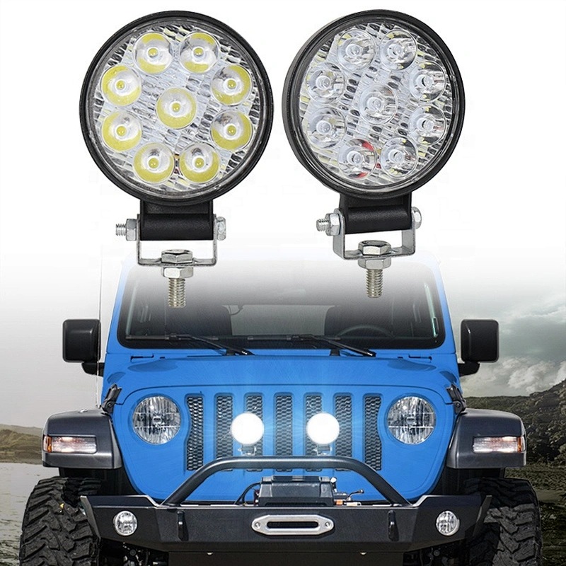 OVOVS 3 Inch 27W Mini LED Work Light with White Halo Work Light for 4x4 ATV UTV