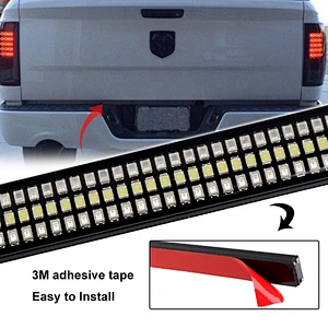 Red brake amber turn signal 60 inch led tailgate light bar strip redline triple led tail light for Dodge Truck SUV Pickup