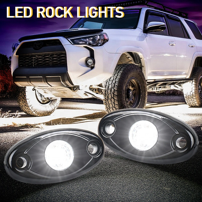 OVOVS Hot Sales White Led Rock Lights IP67 Waterproof  LED Rock Light for Truck Cars ATV