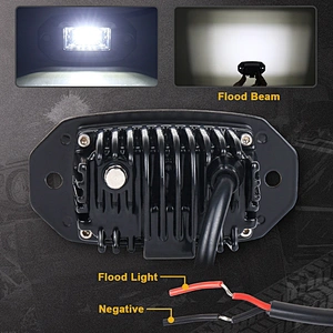 OVOVS Latest 20W LED Work Light 4 Inch 9-30V Flood Beam Work Lights for Off-Road Vehicle Work Light
