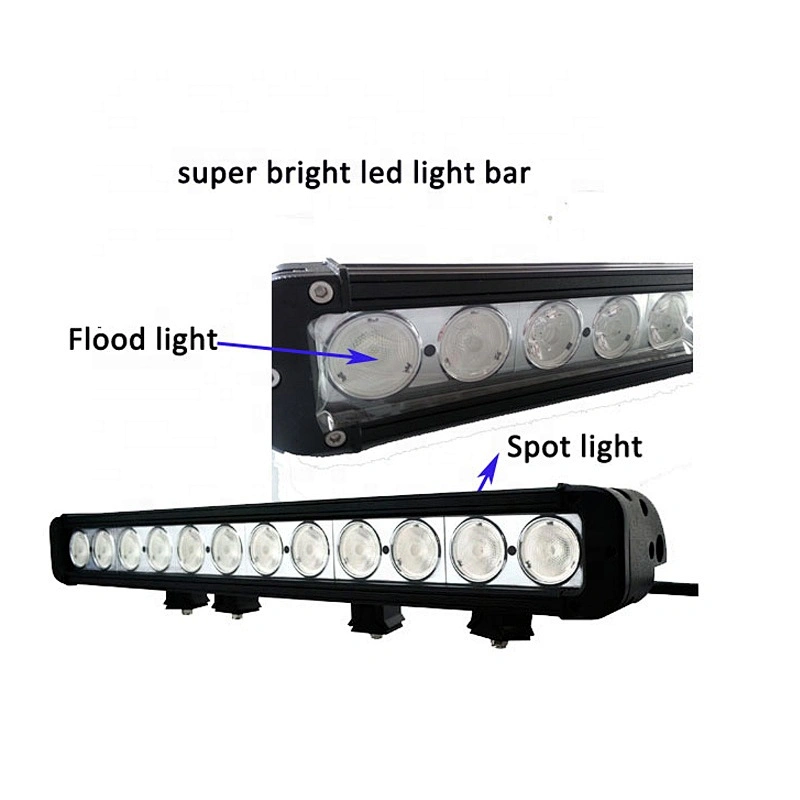 OVOVS 20Inch Led Light Bar 120W Offroad Led Light Bar Spot Flood Combo Beam Single Row Light Bar