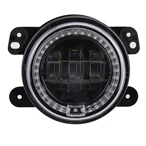 2018 NEW  OVOVS 4inch LED Fog Lights 30W  Bluetooth Remote Control  with RGB Halo for Jeep Wangler JK 2006-2017