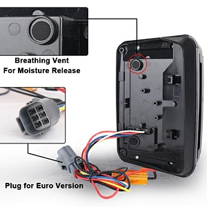 OVOVS 12v Led Tailgate Light EURO US Vision Brake Rear Light for Jeep Jk