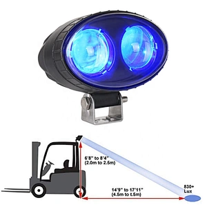 OVOVS 8W Oval Blue LED Forklift Safety Light Spot Light Warehouse Safe Warning Light 9-60V