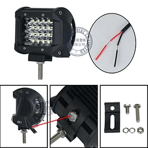 OVOVS 144W Led Work Light 4 Inch Off Road Cube Driving Light Bar Auto Lighting Accessories