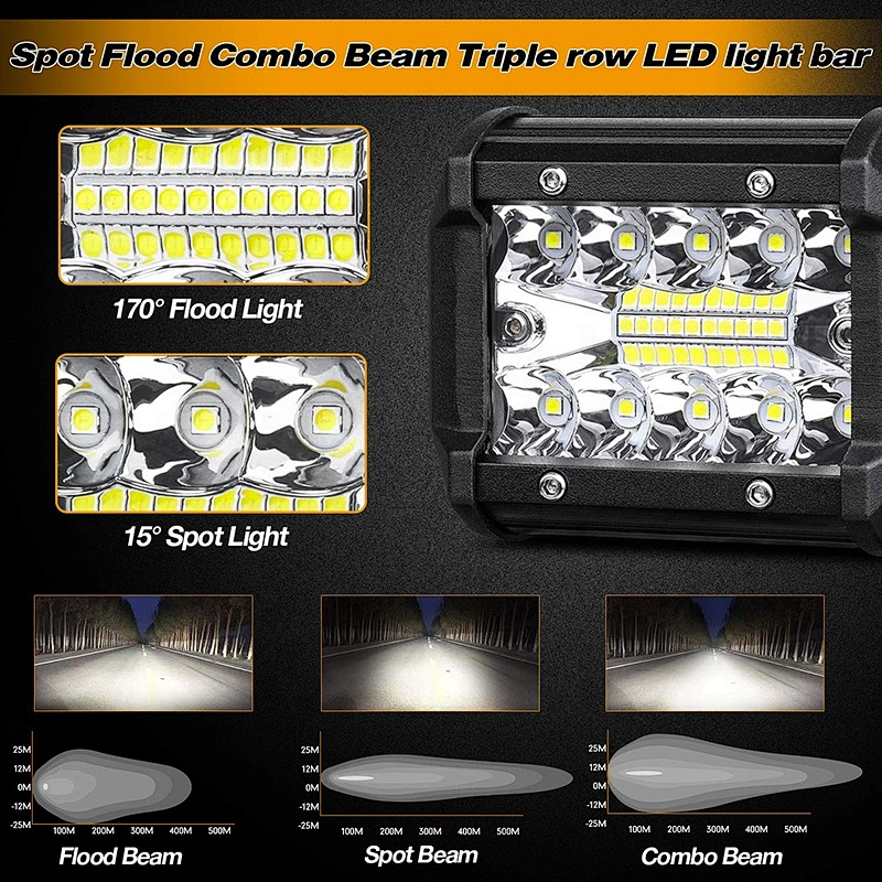 OVOVS Wholesale Combo Beam 4 inch Cube 120W LED Driving Light Bar for Off Road 4x4