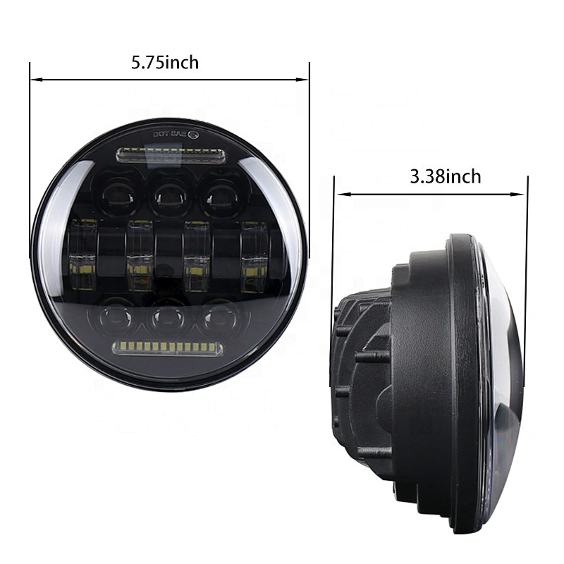 OVOVS 5 3/4 inch 66w led headlamp high low beam drl led motorcycle headlight 5.75