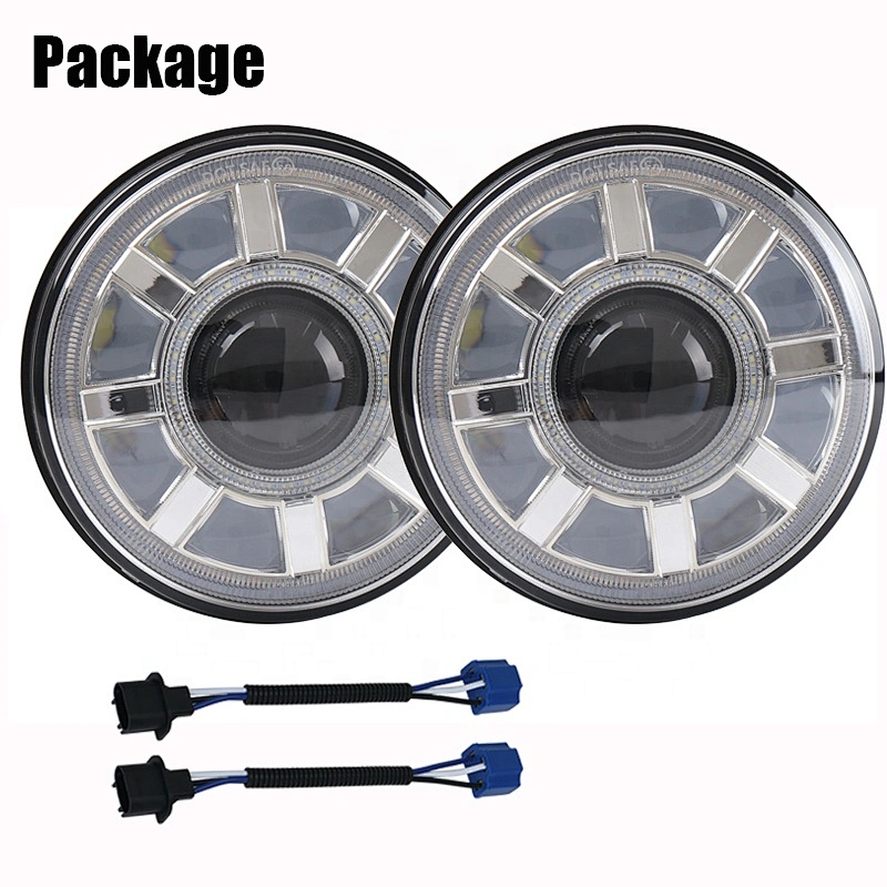 OVOVS 7Inch DRL Headlight Turn Signal Halo Ring 7