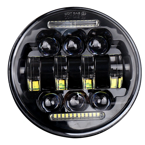 OVOVS LED Headlight 5.75 Motorcycle  Headlamp 66W with DRL for Harley Honda Aprilia Motorcycles