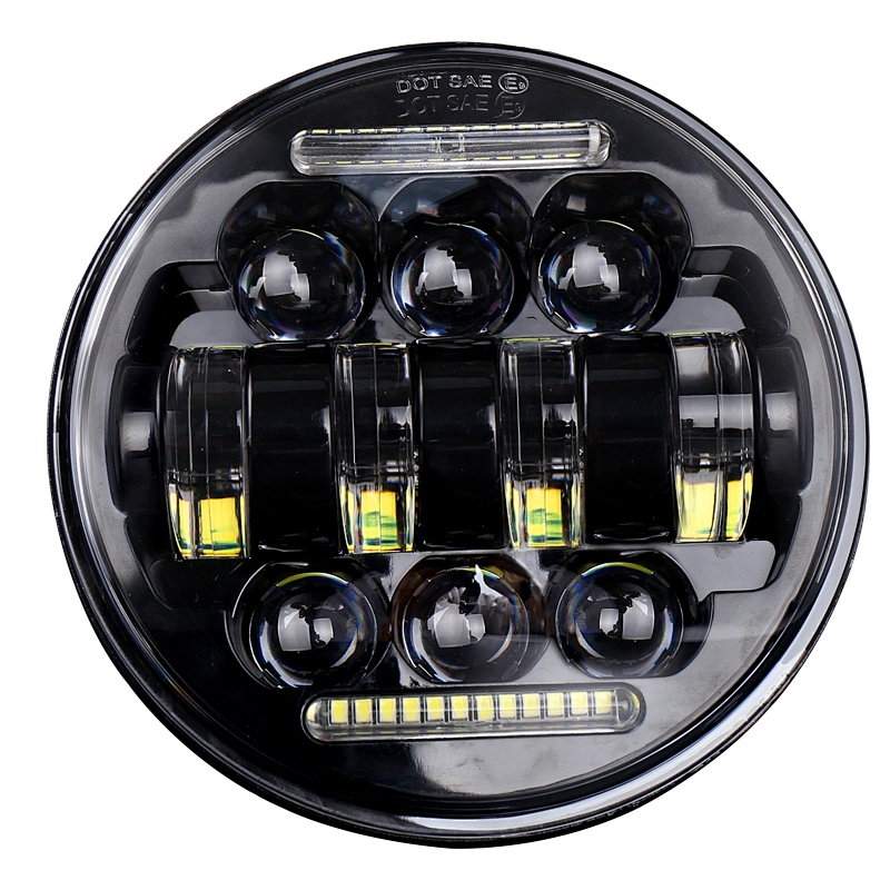 OVOVS LED Headlight 5.75 Motorcycle  Headlamp 66W with DRL for Harley Honda Aprilia Motorcycles