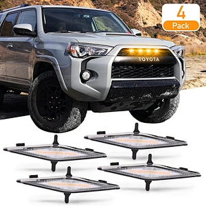 OVOVS 12v Amber Grille Lights Diamond Shape Grill Front Light for Toyota 4Runner TRD Pro Grille