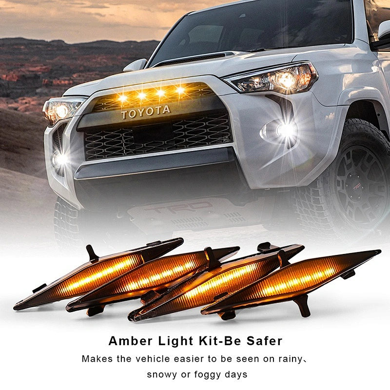 OVOVS Led Amber Lights Car Diamond Shape Led Grille Light for Toyota 4Runner