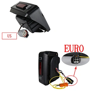 OVOVS Smoke Lens 12V Led Tail Lights With Red LED Rear Brake Light /Turn Signal & Reverse Taillight for JK