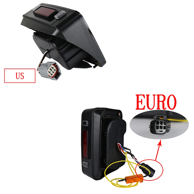 OVOVS Smoke Lens 12V Led Tail Lights With Red LED Rear Brake Light /Turn Signal & Reverse Taillight for JK