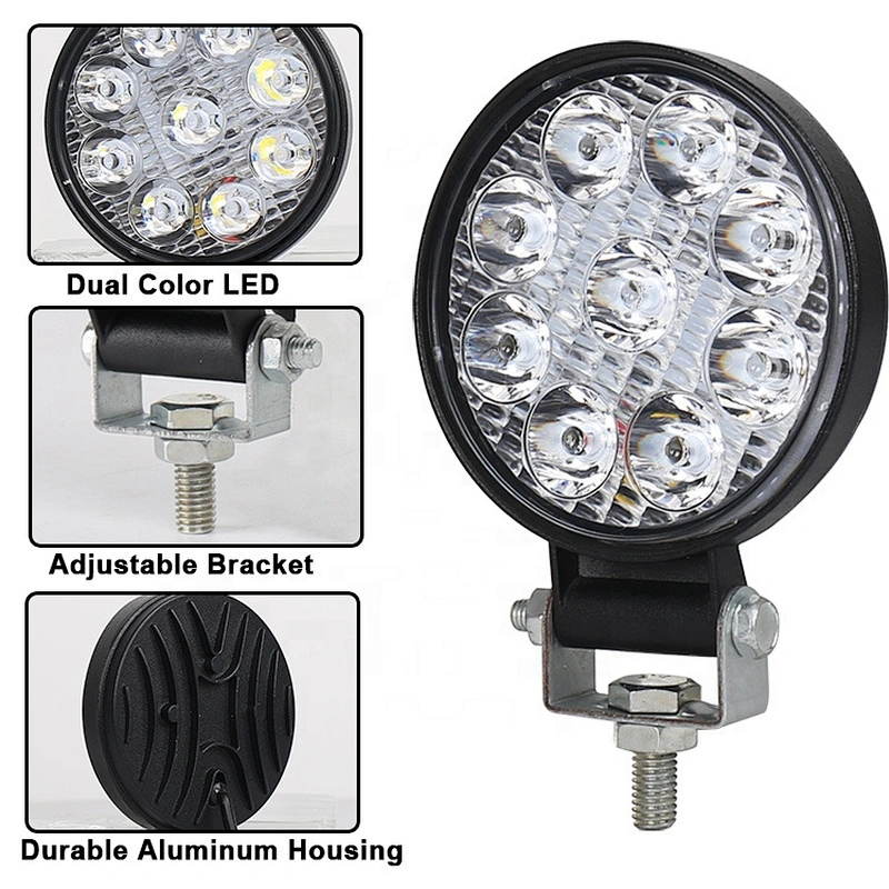 OVOVS 3.5inch round led mini work light 27w spot work light strobe work light