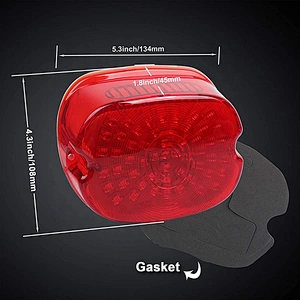 OVOVS Lay Down Type Led Tail Light Dyna Sportster Tail Light Stop Turn Light for Harley Motorcycle