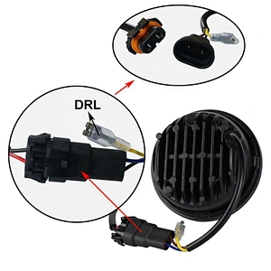 OVOVS 4.5 Inch LED Fog light 30w Motorcycle Driving Light with DRL halo for Harley