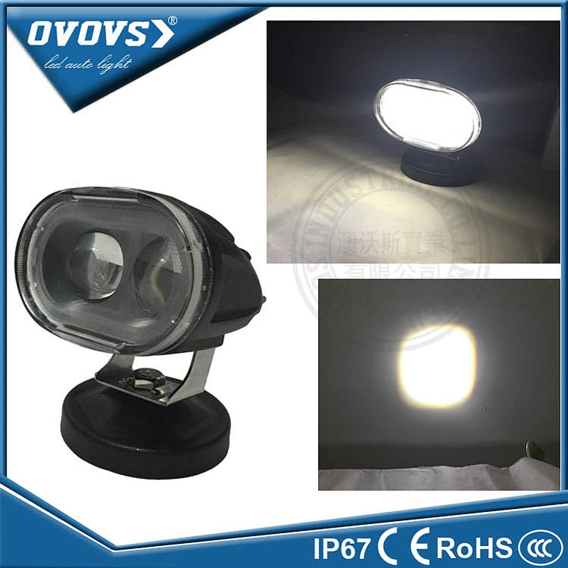 Car accessories OVOVS Mini auto 3D 20W forklift blue red white spot led work light